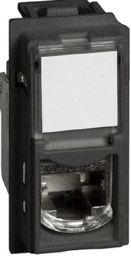 Розетка компьютерная модульная Legrand BTicino Living Now 1-м. 1 мод. 6e черный картинка